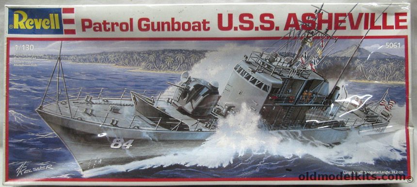 Revell 1/130 USS Asheville Jet-Powered Patrol Gunboat, 5061 plastic model kit